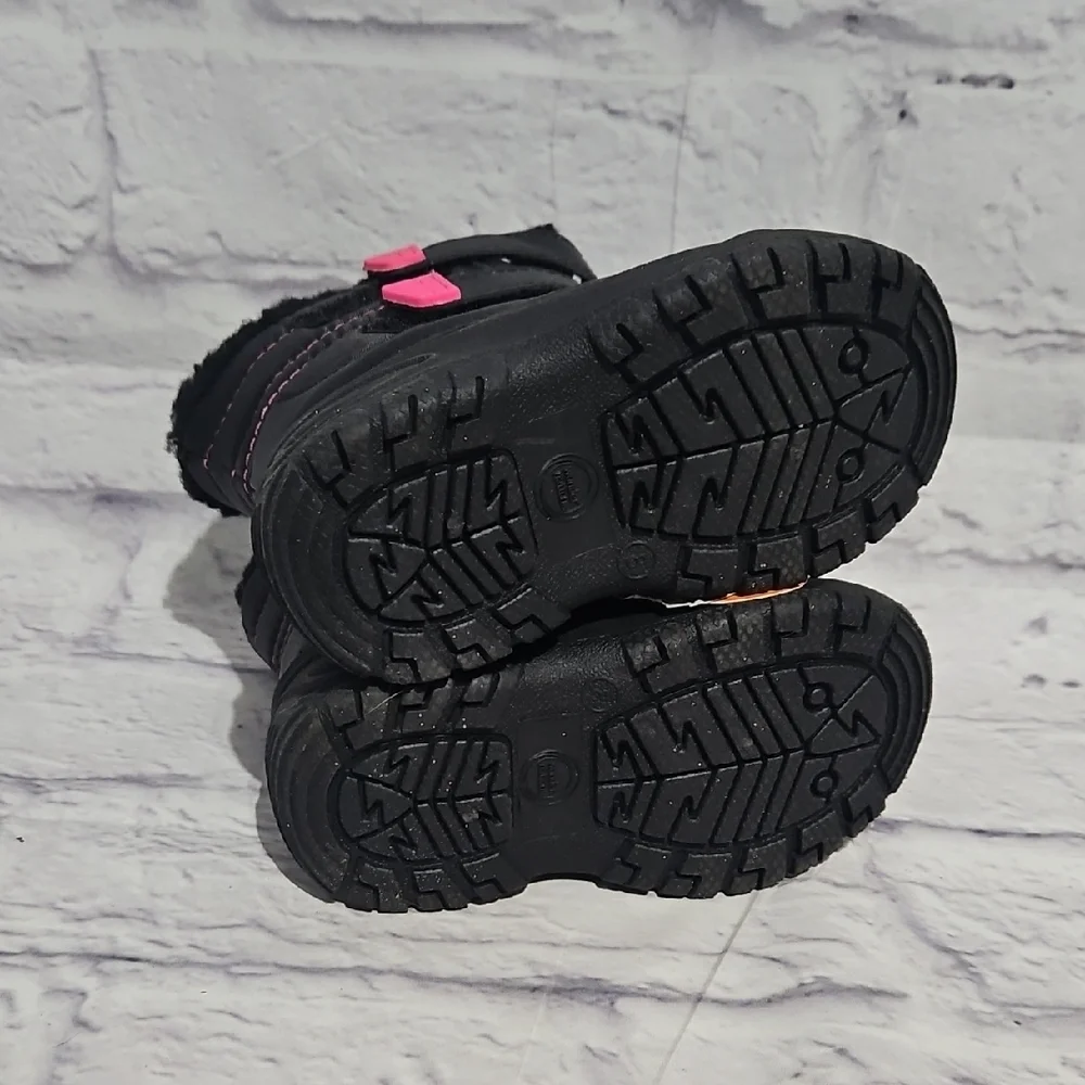 Wonder Nation Kids Boots with Black and Pink Accents